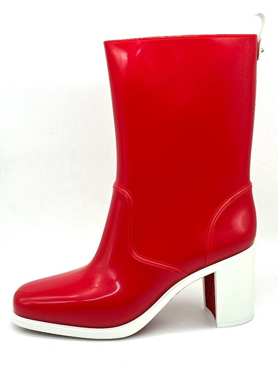 Christian Louboutin Shoes - Christian Louboutin LOUBIRAIN 70 PVC Rubber Rain Rainboots Block Heel Boots